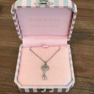 Juicy couture silver key necklace